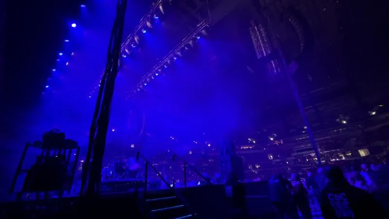 Flown Lighting Rig, In Blue